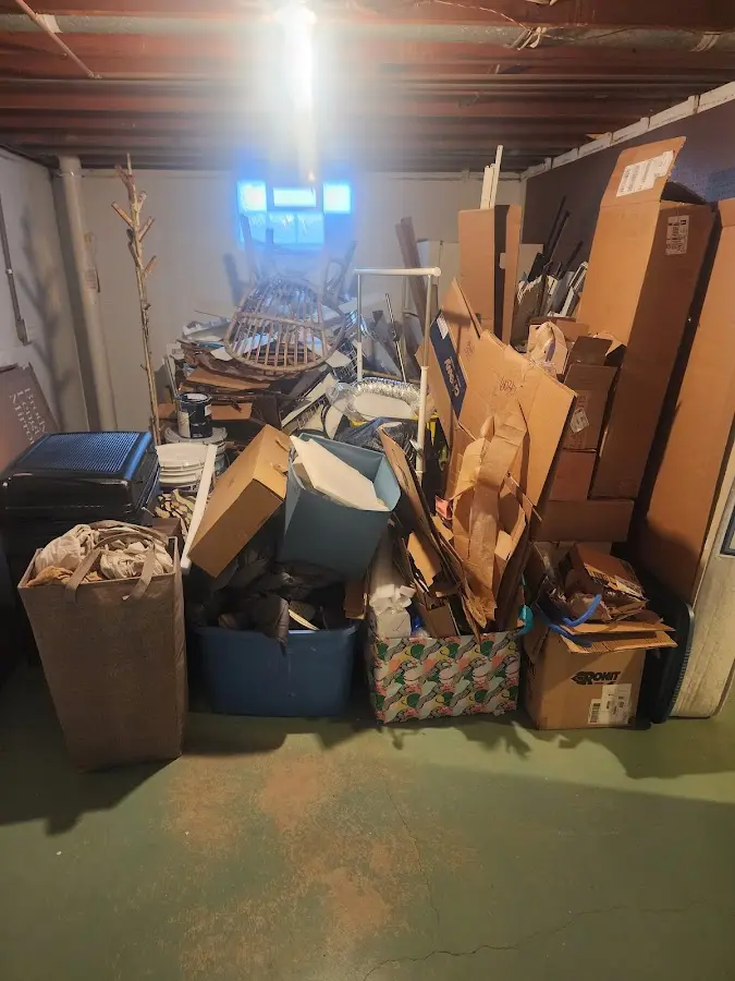 Roll-off dumpster container at job site for Roll Off Dumpster Rental in Yellow Springs